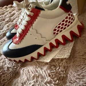 Christian Louboutin Kids Sneakers - Red, White, and Blue